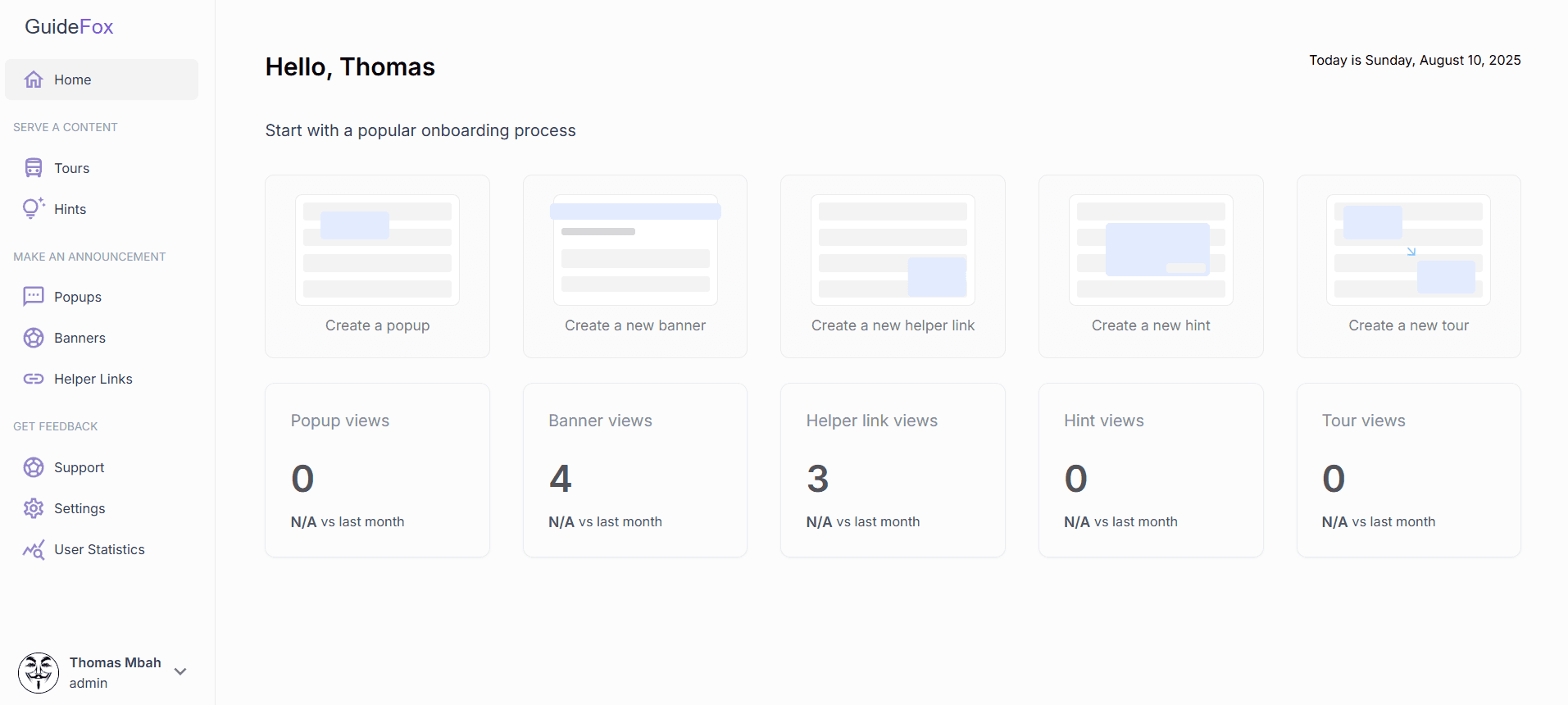 Guidefox - User Onboarding Tool